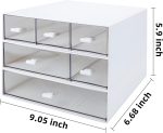 Desk Organizer with 6 Drawers, Desk Storage Box Office Drawer Organizer Desk Organization and Storage Pen Storage Plastic Makeup Storage Suitable for Office, School, Home - Image 2